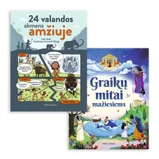 Dviejų knygų vaikams rinkinys: Graikų mitai mažiesiems + 24 valandos akmens amžiuje