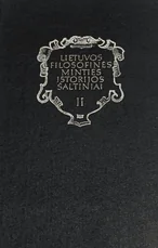 Lietuvos filosofinės minties istorijos šaltiniai. II tomas — filosofija