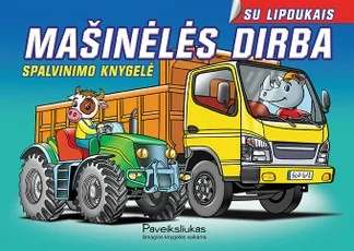 Mašinėlės dirba — knygeles-su-lipdukais