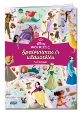 Princesės. Spalvinimas ir užduotėlės su lipdukais