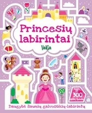 Princesių labirintai — knygeles-su-lipdukais