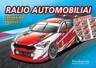 Ralio automobiliai — knygeles-su-lipdukais