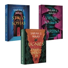 Sarah J. Maas 3 knygų rinkinys: Stiklo sostas + Vidurnakčio karūna + Ugnies paveldėtoja