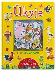 Ūkyje. Su 20 magnetukų  3–4 metų vaikams